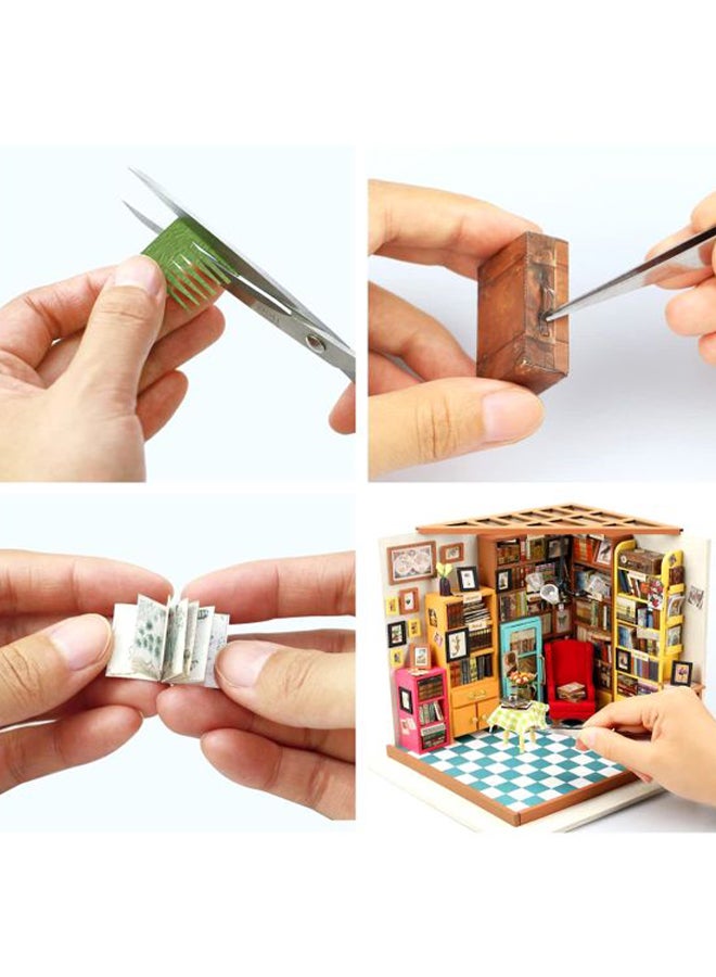 DIY Library House Wooden Jigsaw Puzzle 225x185x190cm - Image 4